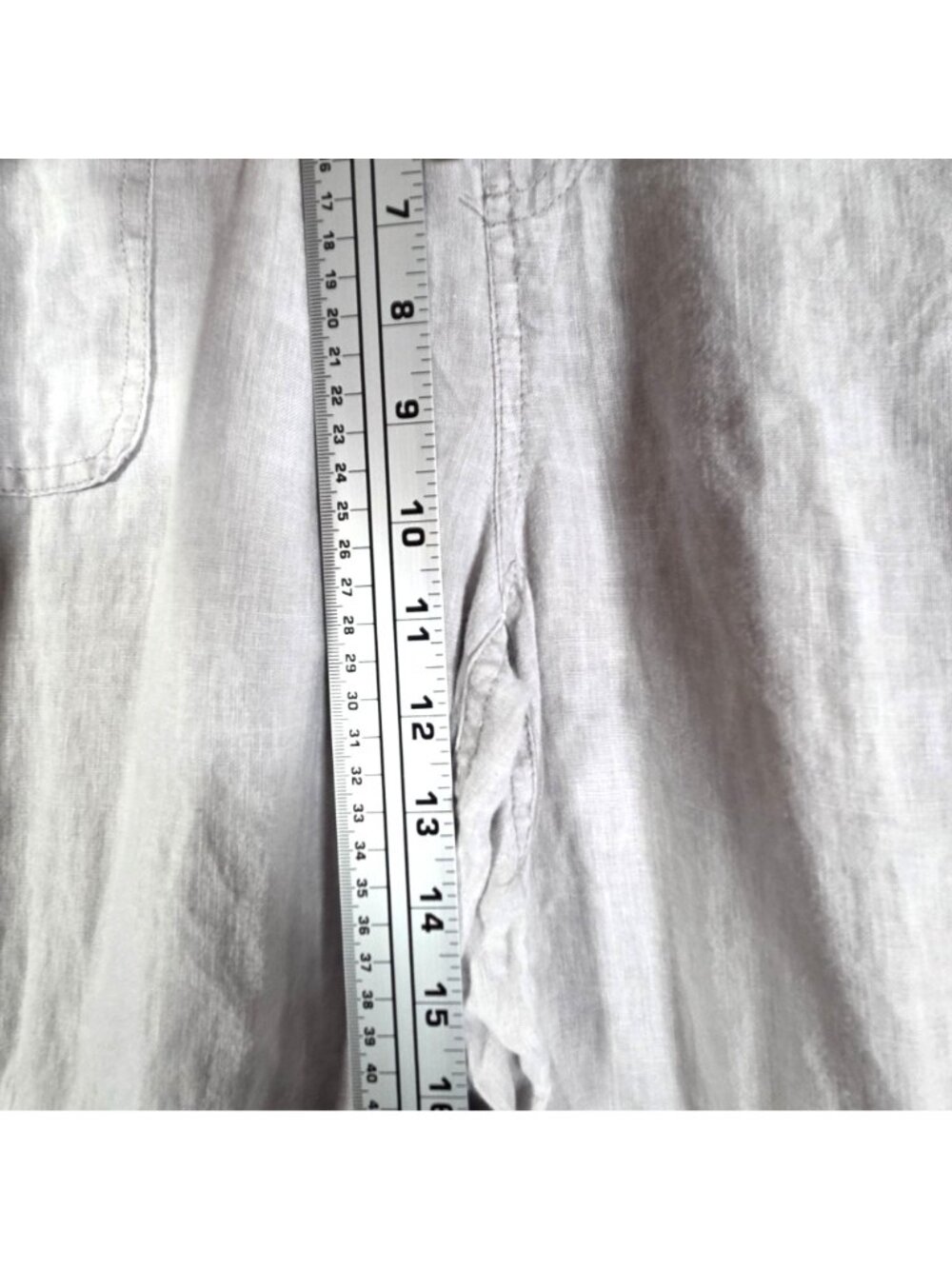 Artisan NY Women’s Linen Drawstring Wide Leg Pants Beige Gray Size L - Picture 5 of 10